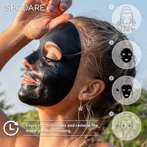 SPODARE Face Mask Cleansing Hydrogel 5 Pack Post-Exersice Cleaning & Oil Control